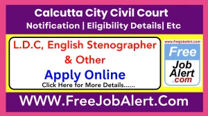 Calcutta City Civil Court L.D.C, D.E.O & Other Recruitment 2025 - Apply Online for 28 Posts