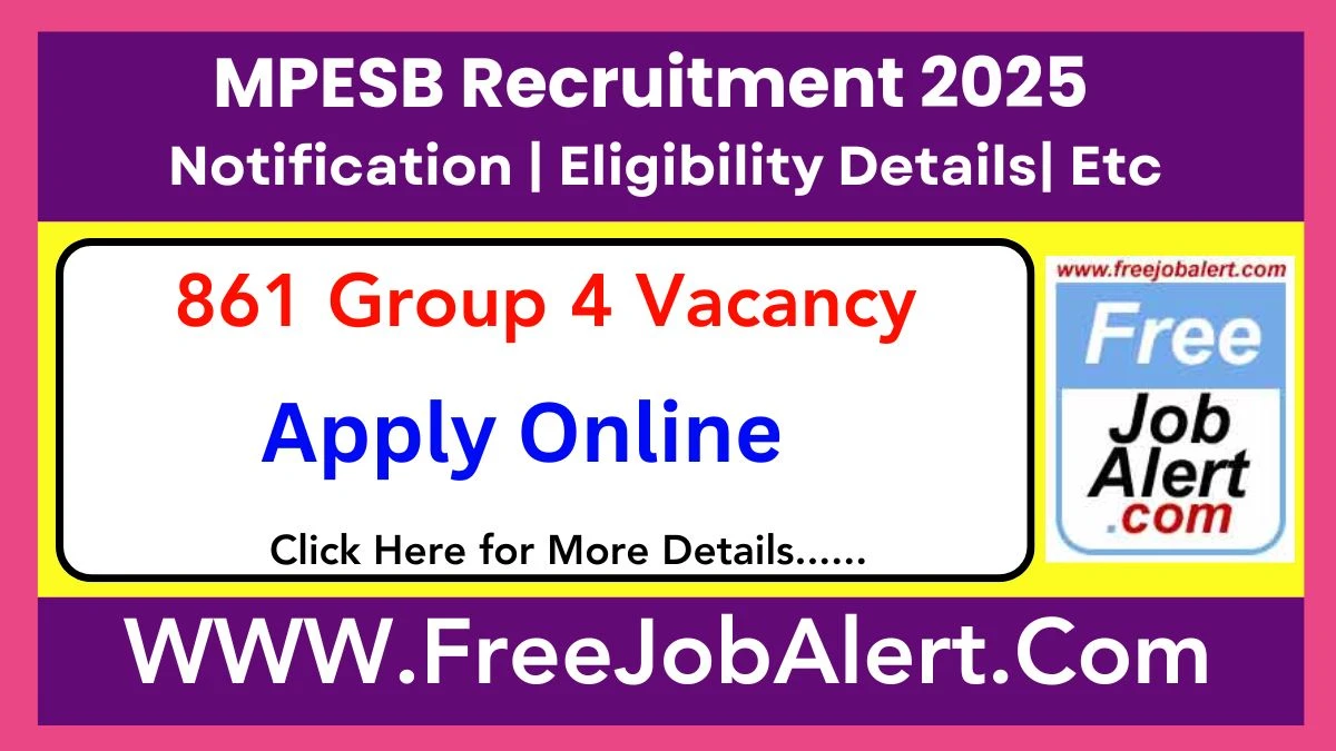 MPESB Group 4 Recruitment 2025 - Apply Online for 861 Posts