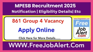 MPESB Group 4 Recruitment 2025 - Apply Online for 861 Posts