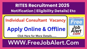 RITES Individual Consultant Recruitment 2025 - Apply Online for 03 Posts