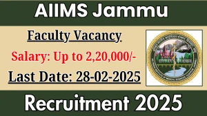 AIIMS Jammu Faculty Recruitment 2025 - Apply Online for 09 Posts