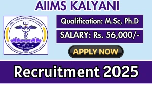 AIIMS Kalyani Research Scientist I Recruitment 2025 - Apply Offline
