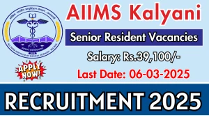 AIIMS Kalyani Senior Resident Recruitment 2025 - Apply Online for 62 Posts