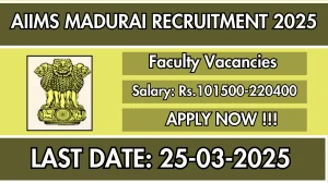 AIIMS Madurai Faculty Recruitment 2025 - Apply Online for 39 Posts