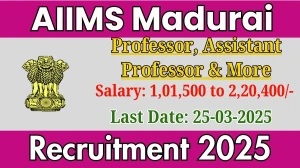 AIIMS Madurai Professor, Assistant Professor & Other Recruitment 2025 - Apply Online for 39 Posts