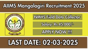 AIIMS Mangalagiri NMHS Field Data Collector Recruitment 2025 - Apply Offline