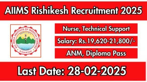 AIIMS Rishikesh Project Nurse, Project Technical Support Recruitment 2025 - Apply Offline