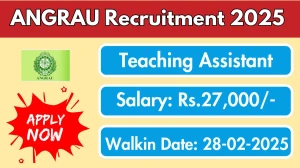 ANGRAU Teaching Assistant Recruitment 2025 – Walk in for 1 Posts