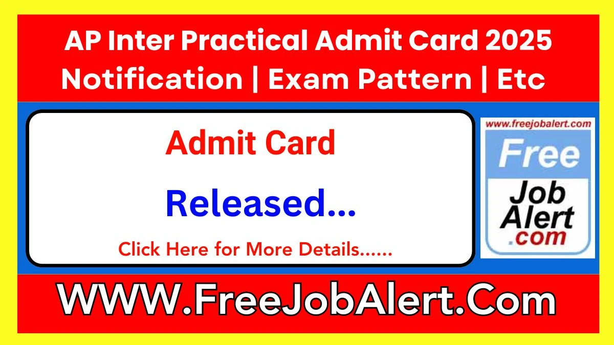 AP Inter Practical Admit Card 2025 Out at bie.ap.gov.in Check AP Inter Practical Exam Hall Ticket Direct Link Here