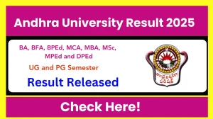 AU Result 2024 Released at andhrauniversity.edu.in Direct Link to Download UG and PG Marksheet