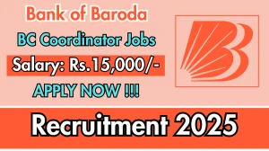 Bank of Baroda Business Correspondent Coordinator Recruitment 2025 - Apply Offline
