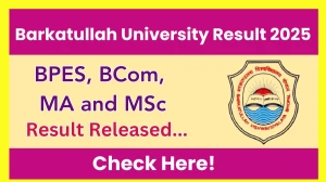 Barkatullah University Result 2025 Released at bubhopal.ac.in Direct Link to Download 1st, 2nd and 3rd Semester Result