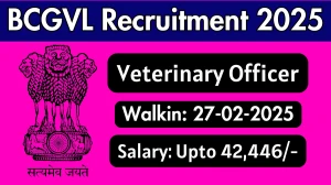 BCGVL Veterinary Officer Recruitment 2025 – Walk in