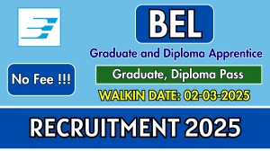BEL Graduate and Diploma Apprentice Recruitment 2025 – Walk in