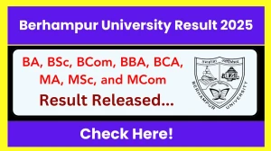 Berhampur University Result 2025 Released at buodisha.edu.in Berhampur University Result 2025 Released at buodisha.edu.in