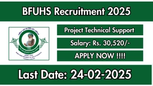 BFUHS Project Technical Support III Recruitment 2025 - Apply Offline