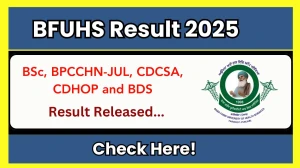 BFUHS Result 2025 Released at bfuhs.ggsmch.org