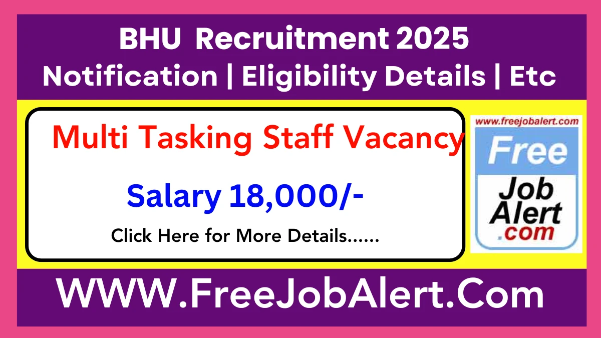 BHU Multi Tasking Staff (MTS) Recruitment 2025 - Apply Offline