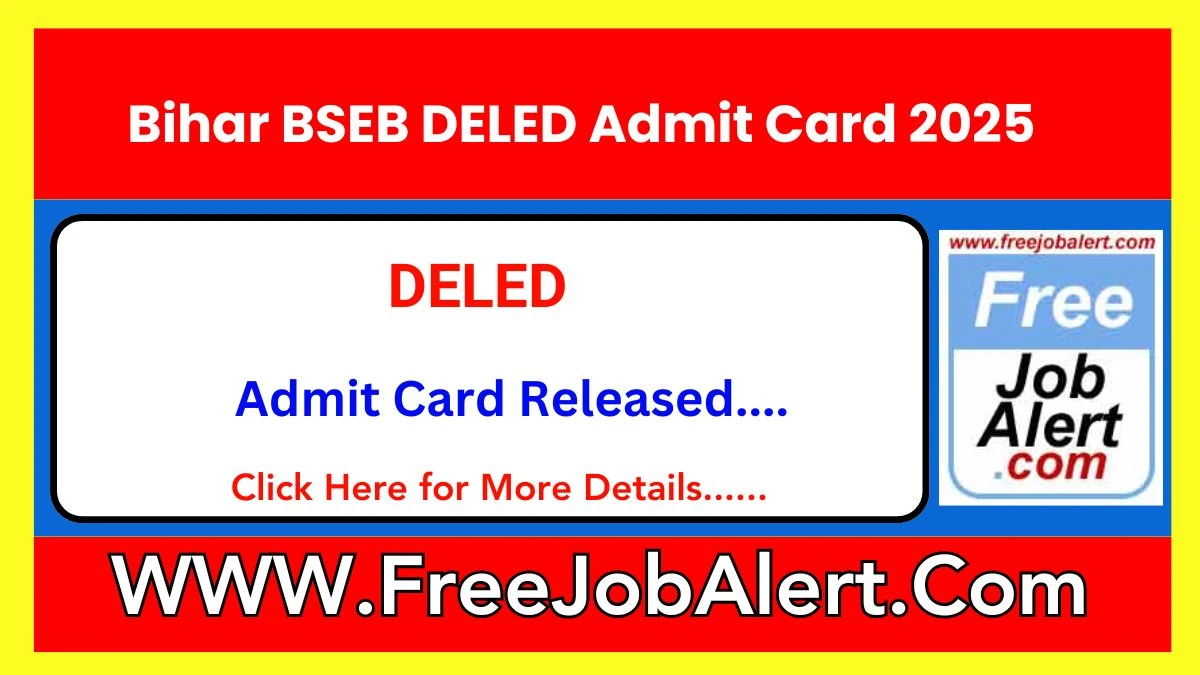 Bihar BSEB DELED Admit Card 2025 Released - Dummy Hall Ticket Download at biharboardonline.bihar.gov.in