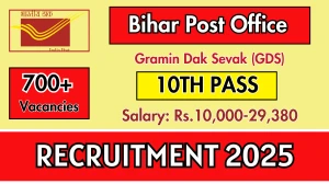 Bihar Post Office GDS Recruitment 2025 - Apply Online for 783 Posts