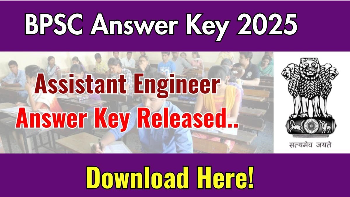 BPSC Assistant Engineer Answer Key 2025 Released for the Download Answer Key PDF at bpsc.bihar.gov.in