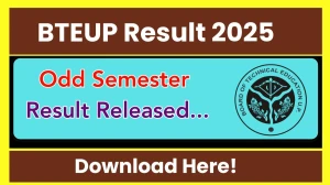 BTEUP Odd Semester Result 2025 Released at bteup.ac.in BTEUP Odd Semester Result 2025 Released at bteup.ac.in