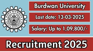 Burdwan University Personal Assistant, Personal Secretary Recruitment 2025 - Apply Offline