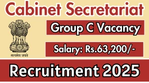 Cabinet Secretariat Group C Recruitment 2025 - Apply Offline