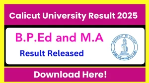 Calicut University Result 2025 Released at uoc.ac.in