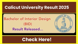 Calicut University Result 2025 Released at uoc.ac.in