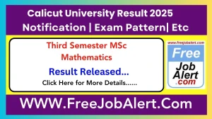 Calicut University Result 2025 (Released) @ uoc.ac.in Get Direct Result Links Here