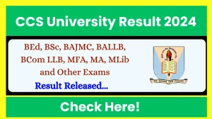CCS University Result 2024 Released at ccsuniversity.ac.in