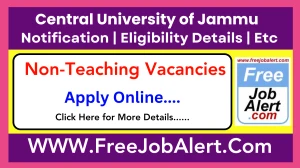 Central University of Jammu Non-Teaching Recruitment 2025 - Apply Online