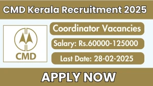 CMD Kerala State Programme Lead, CBS Programme Coordinator Recruitment 2025 - Apply Online