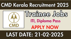 CMD Kerala Trainee Recruitment 2025 - Apply Online for 31 Posts