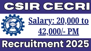 CSIR CECRI Project Associate, Project Assistant & Other Recruitment 2025 – Walk in for 17 Post