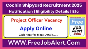 CSL Project Officer Recruitment 2025 - Apply Online for 7 Posts