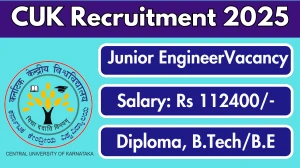 CUK Junior Engineer Recruitment 2025 - Apply Online