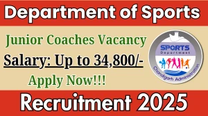 Department of Sports Chandigarh Junior Coaches Recruitment 2025 - Apply Online