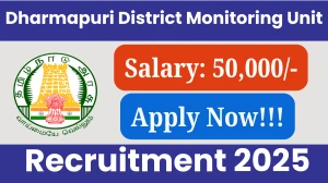 Dharmapuri District Monitoring Unit Young Professional Recruitment 2025 - Apply Offline