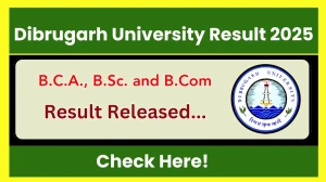 Dibrugarh University Result 2025 Released at dibru.ac.in