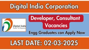 Digital India Corporation Full Stack Developer, Consultant Recruitment 2025 - Apply Online