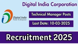Digital India Corporation Technical Manager Recruitment 2025 - Apply Online for 5 Posts