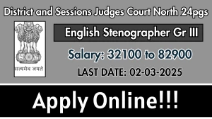 District and Sessions Judges Court North 24pgs English Stenographer Recruitment 2025 - Apply Online for 19 Posts