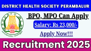 District Health Society Perambalur Occupational Therapists Recruitment 2025 - Apply Offline