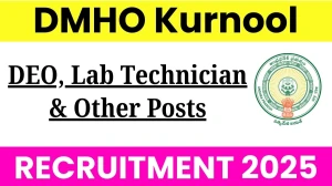 DMHO Kurnool DEO, Lab Technician & Other Recruitment 2025 – Walk in for 24 Post
