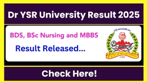 Dr YSR University Result 2025 Released at drysruhs.edu.in Direct Link to Download NTRUHS UG Marksheet