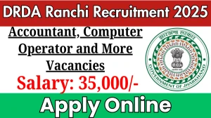 DRDA Ranchi Accountant, Computer Operator & Other Recruitment 2025 - Apply Online for 15 Posts