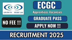 No Written Exam!!! ECGC Apprentice Recruitment 2025 - Apply Online