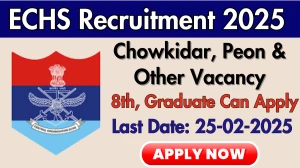 ECHS Chowkidar, Peon & Other Recruitment 2025 - Apply Offline